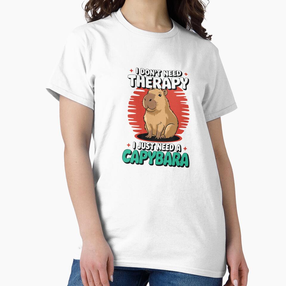 Capybara Therapy by Polarisofficial T-Shirts, Hoodie, Sweatshirt | BlankRebels.com (Image 2)