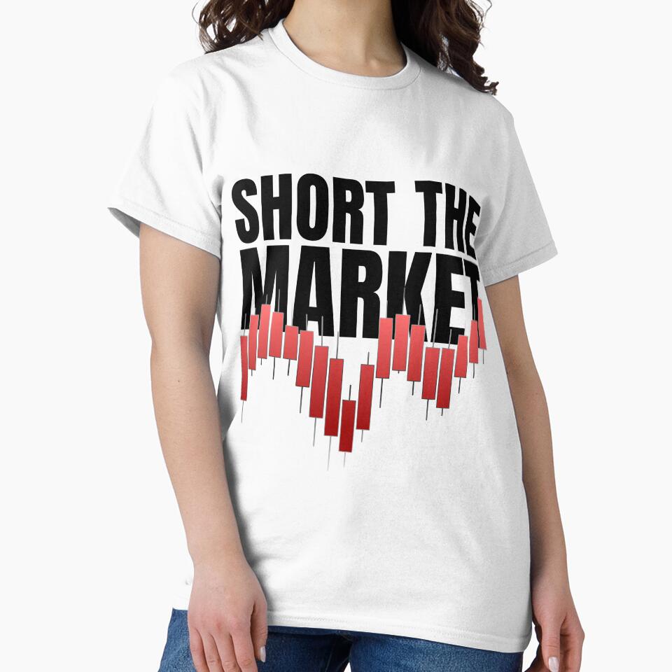 Short The Market | Bearish Red Candlestick Chart & Put Option Trading by PixelPlush T-Shirts, Hoodie, Sweatshirt (Image 2)