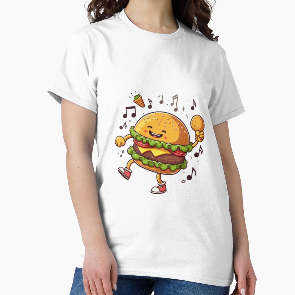 cartoon dancing burger by mr-mudge-store