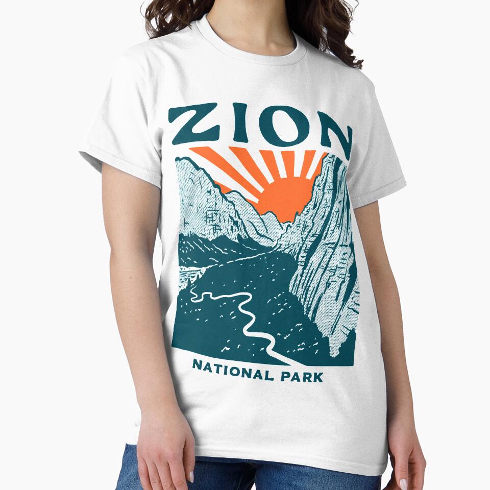Vintage Zion National Park by lorenklein T-Shirts, Hoodie, Sweatshirt | BlankRebels.com (Image 2)