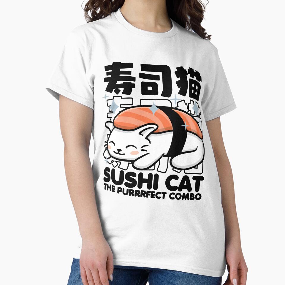 Kawaii Sushi Cat by DetourShirts T-Shirts, Hoodie, Sweatshirt | BlankRebels.com (Image 2)
