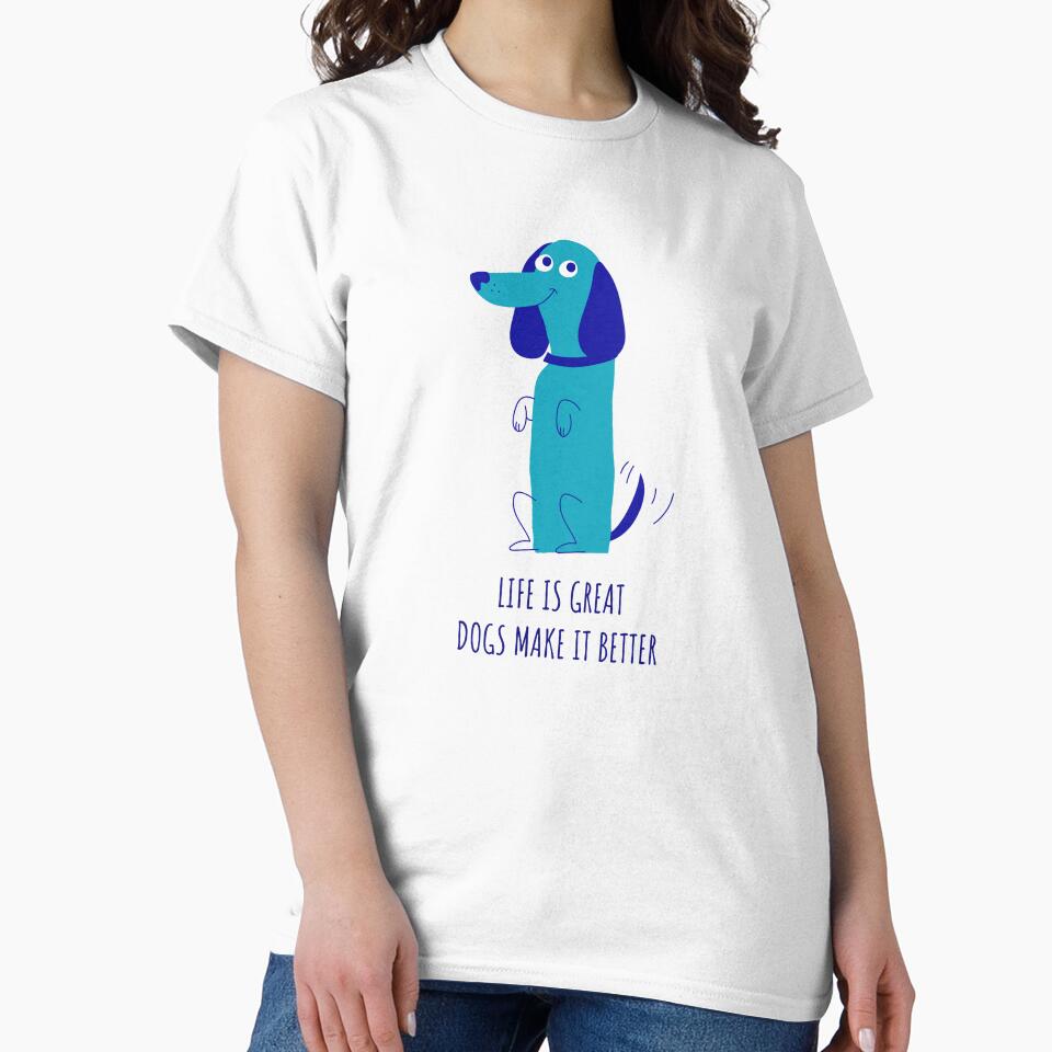 Life Is Great, Dogs Make It Better Cute Dog by Harmonick-Tees Hoodie, Sweatshirt | BlankRebels.com (Image 2)