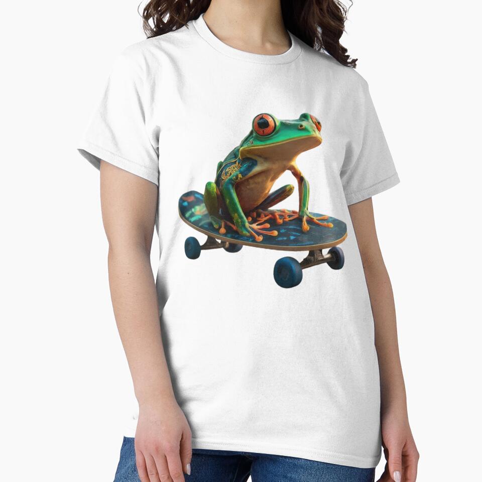 FROG ON A SKATEBOARD by Obinne T-Shirts, Hoodie, Sweatshirt | BlankRebels.com (Image 2)