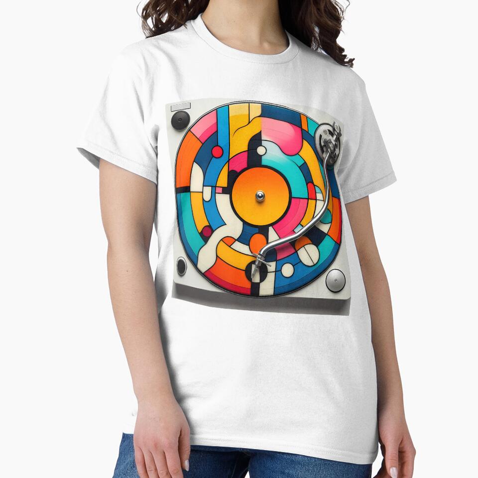 DJ Turntable in a Party Event" - Vibrant and Dynamic Design by OzzFrequency T-Shirts, Hoodie, Sweatshirt (Image 2)