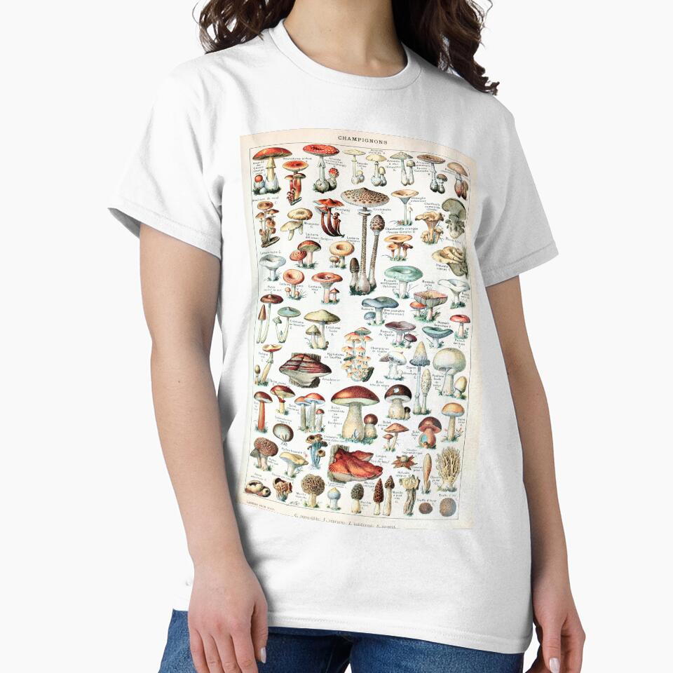 Adolphe Millot - Champignons pour tous - French vintage poster by DejaVuStudio T-Shirts, Hoodie, Sweatshirt (Image 2)