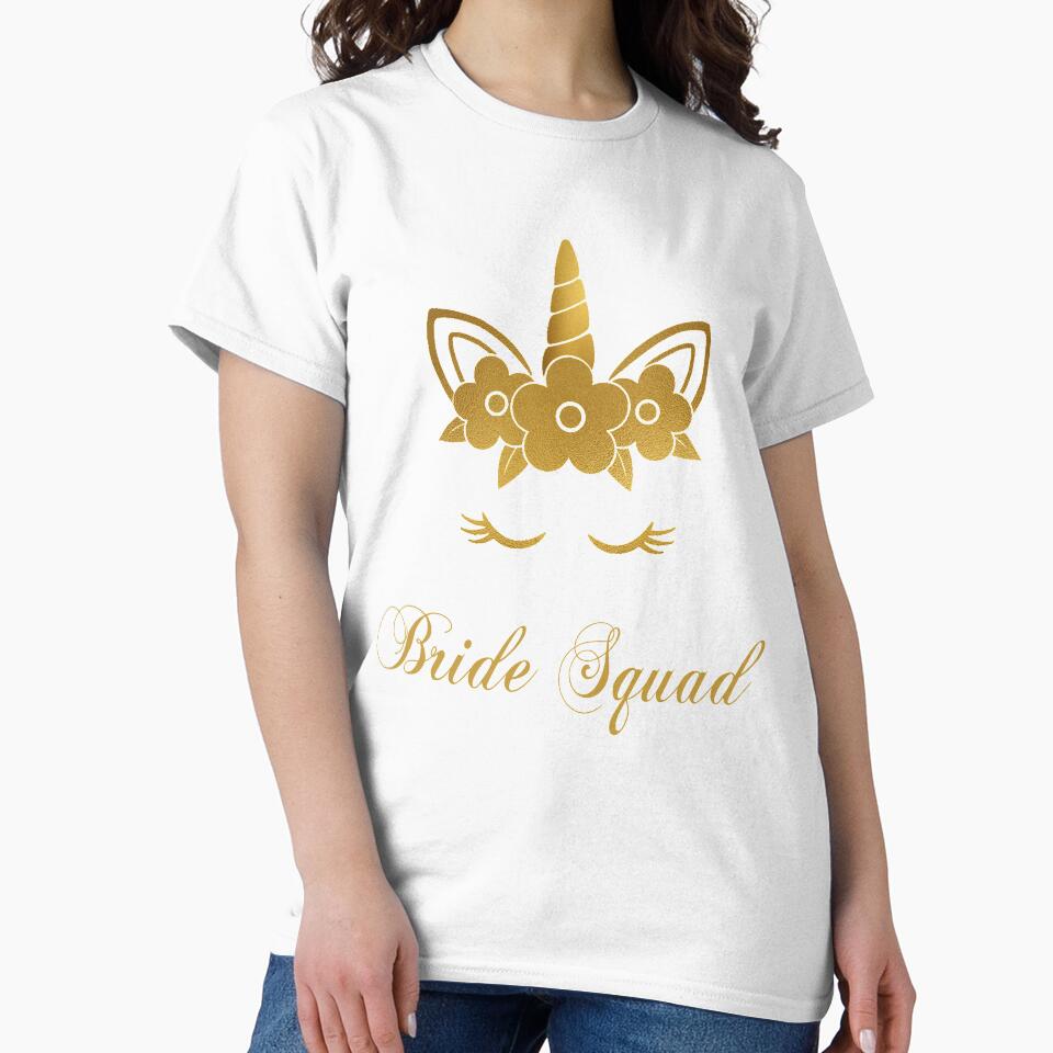 Unicorn Bride Squad Bride Tribe Team Gift Bachelorette Party by Jelisandie T-Shirts, Hoodie, Sweatshirt (Image 2)