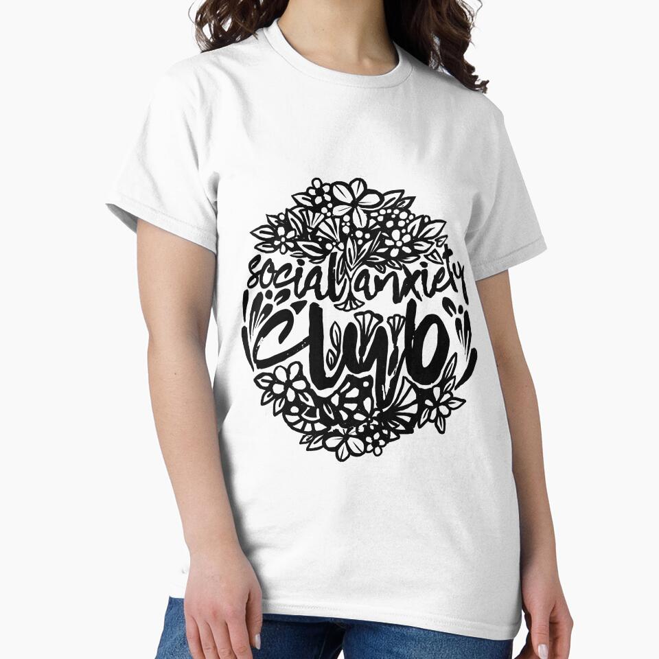 Social Anxiety Club Flower Style by DarrriaDesign T-Shirts, Hoodie, Sweatshirt | BlankRebels.com (Image 2)
