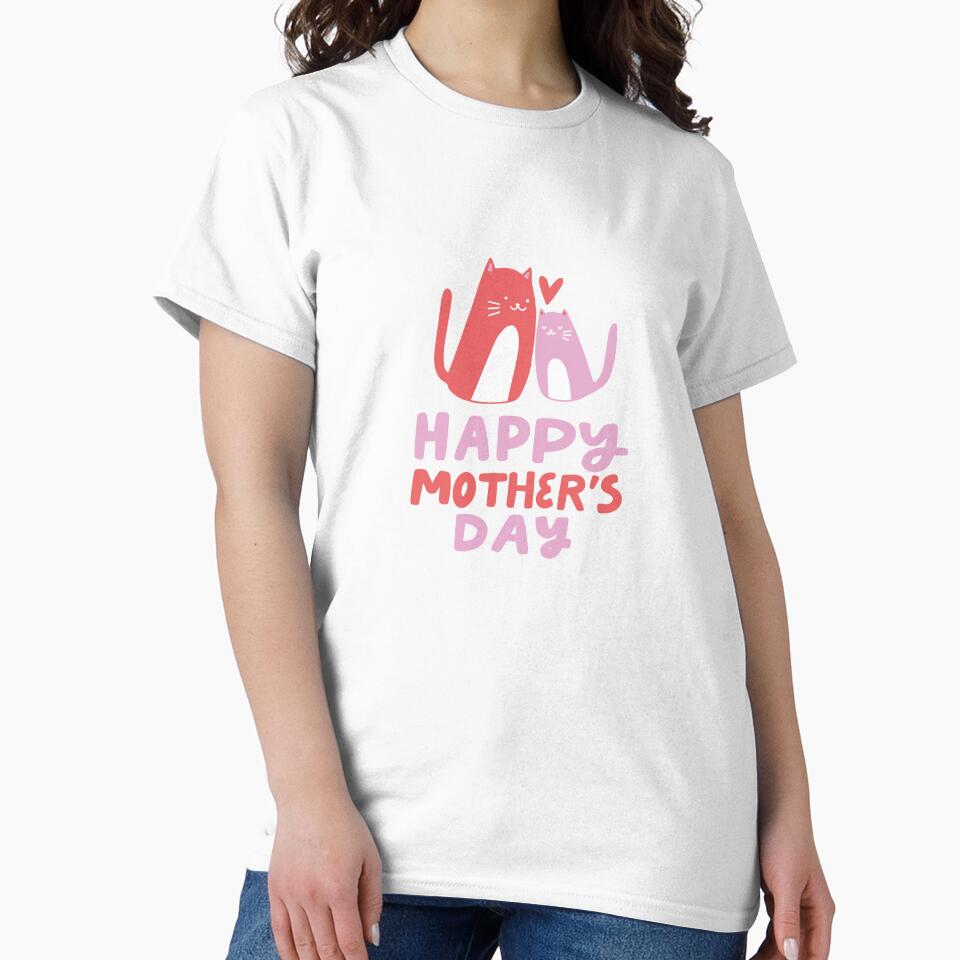 Happy Mothers Day Cats Trendy Aesthetic Cute Mothers day Gift Mom by blobifystudio T-Shirts, Hoodie, Sweatshirt (Image 2)