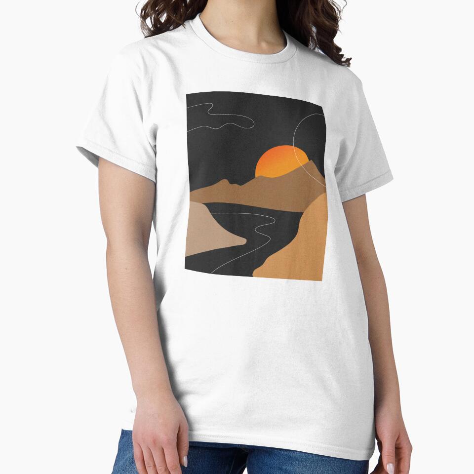 Minimal Sunset Digital Art T-Shirts, Hoodie, Sweatshirt