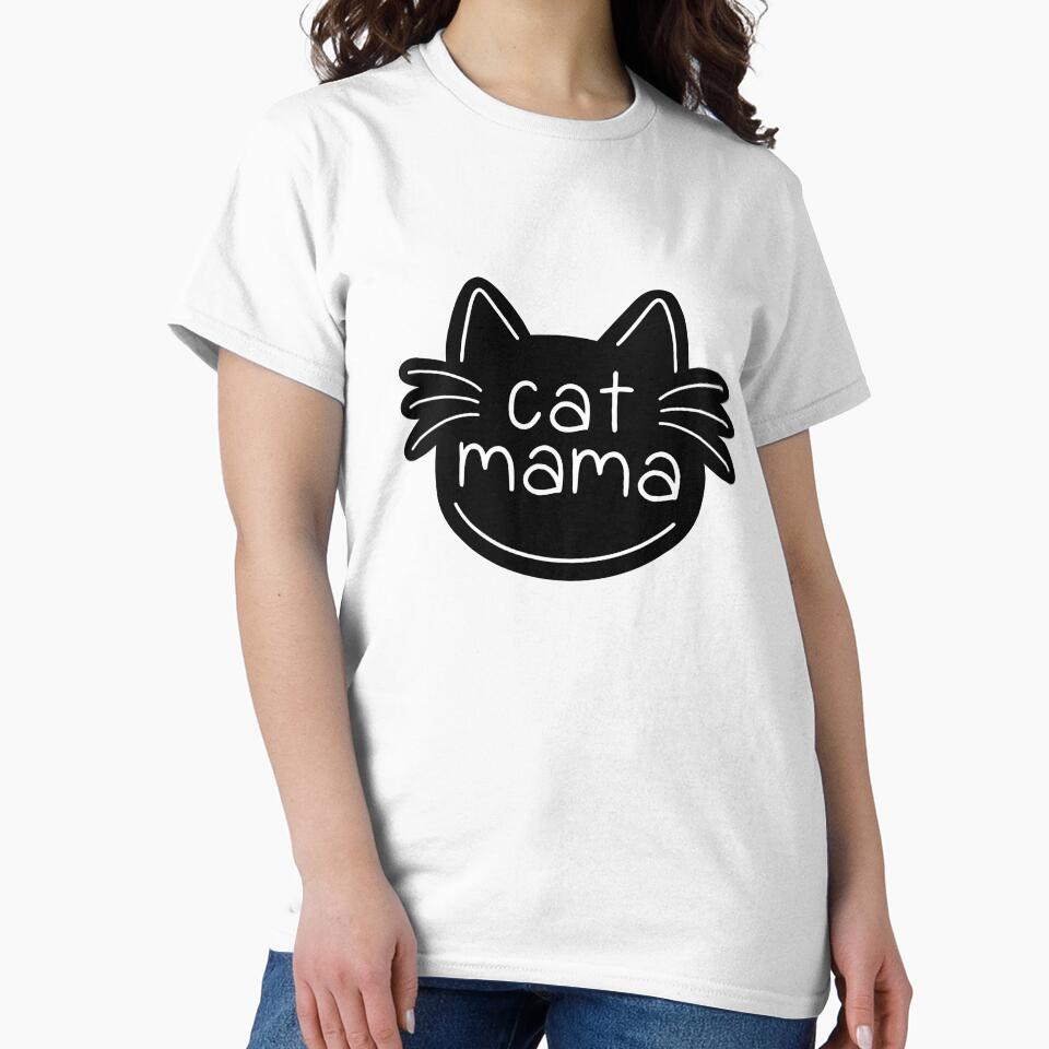Black Cat Mama Aesthetic Pet Lover Minimal Design by Nesstitches T-Shirts, Hoodie, Sweatshirt | BlankRebels.com (Image 2)