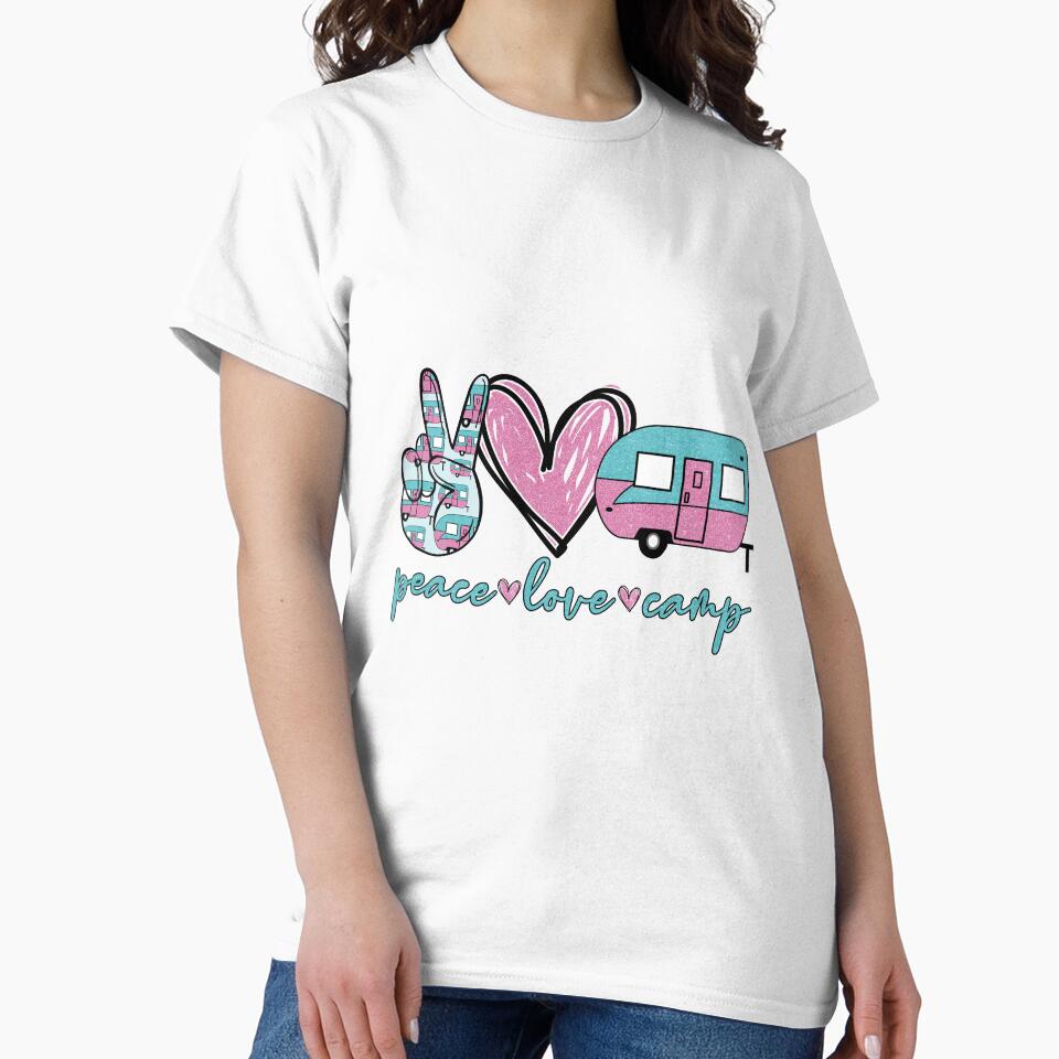 Peace Love Camp Glitter Camping by VickyCloset T-Shirts, Hoodie, Sweatshirt | BlankRebels.com (Image 2)