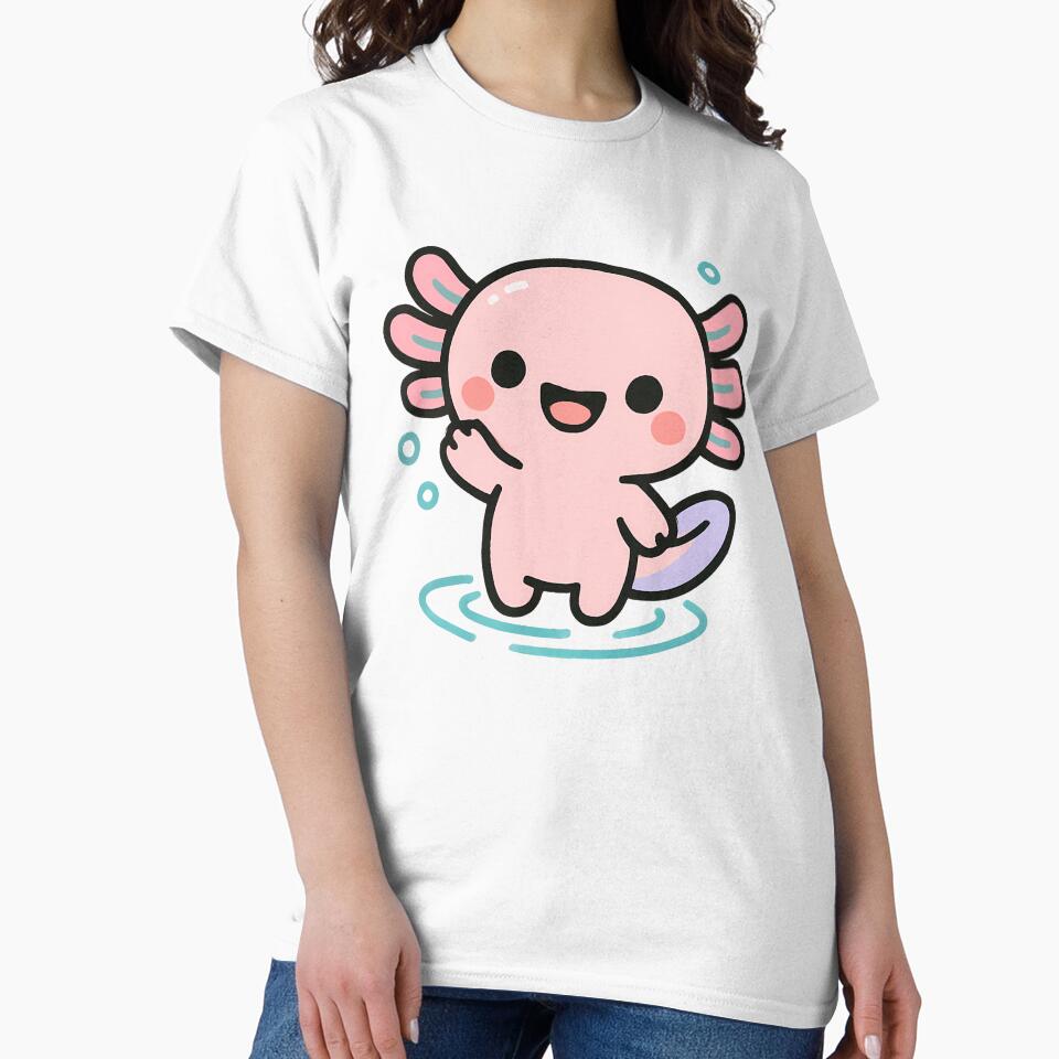 Cute Axolotl | Kawaii Axolotl by stylishdzign T-Shirts, Hoodie, Sweatshirt | BlankRebels.com (Image 2)