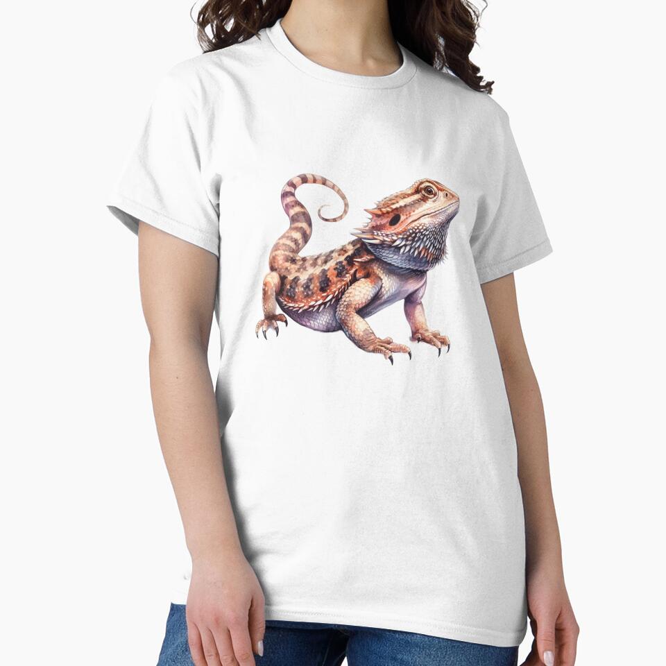 Watercolor Bearded Dragon Reptile by TheAnimalZ00 T-Shirts, Hoodie, Sweatshirt | BlankRebels.com (Image 2)
