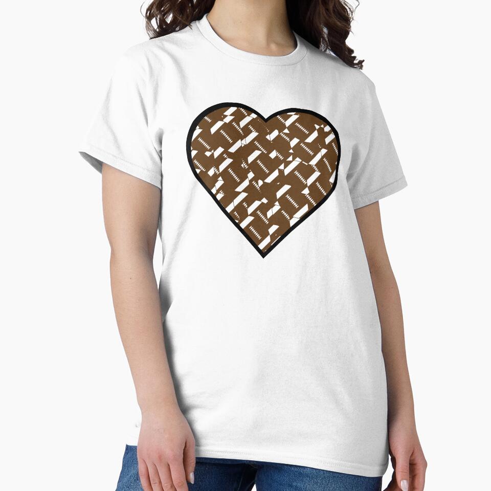 Football Heart Love Design by cmd-art T-Shirts, Hoodie, Sweatshirt | BlankRebels.com (Image 2)