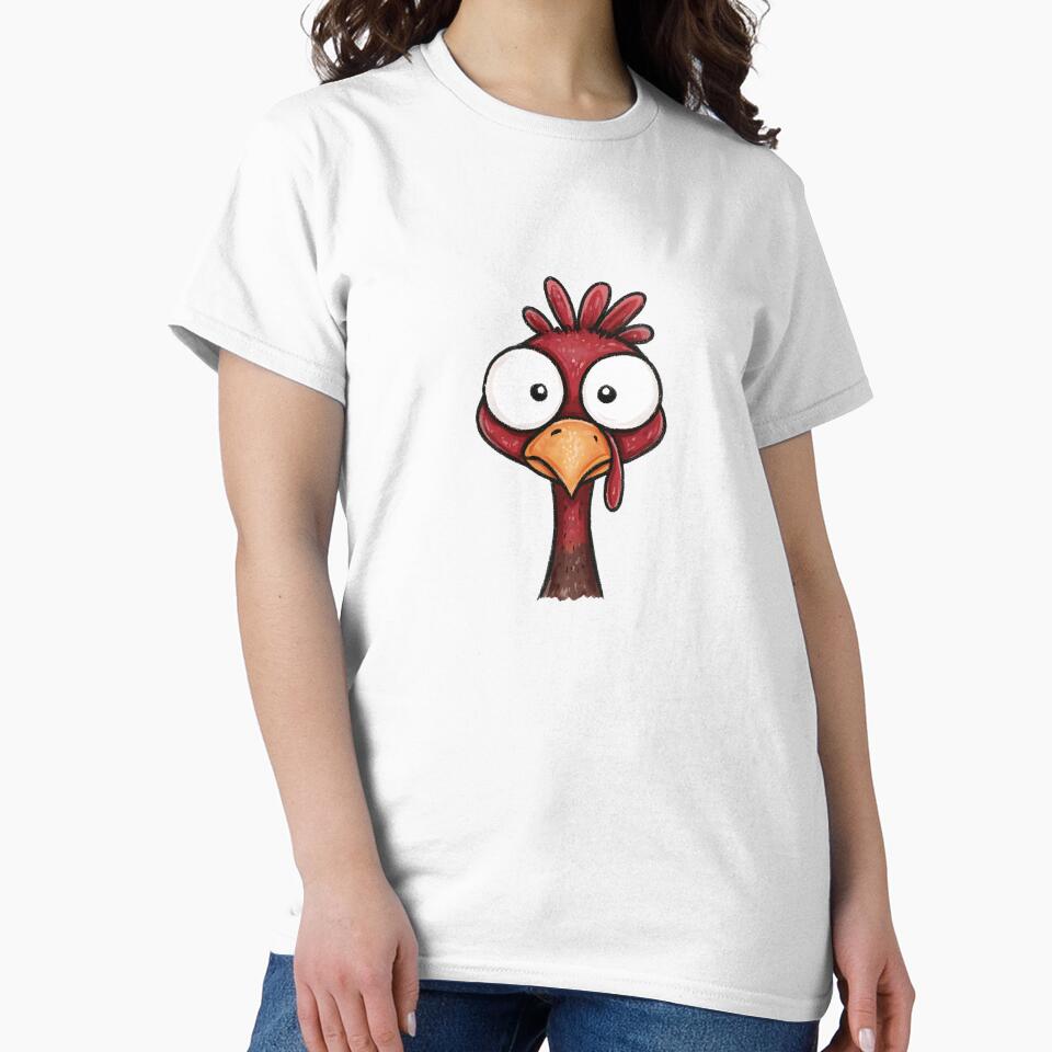 Funny Red Turkey Face Wide Eyes Cartoon by 1707warehouse T-Shirts, Hoodie, Sweatshirt | BlankRebels.com (Image 2)