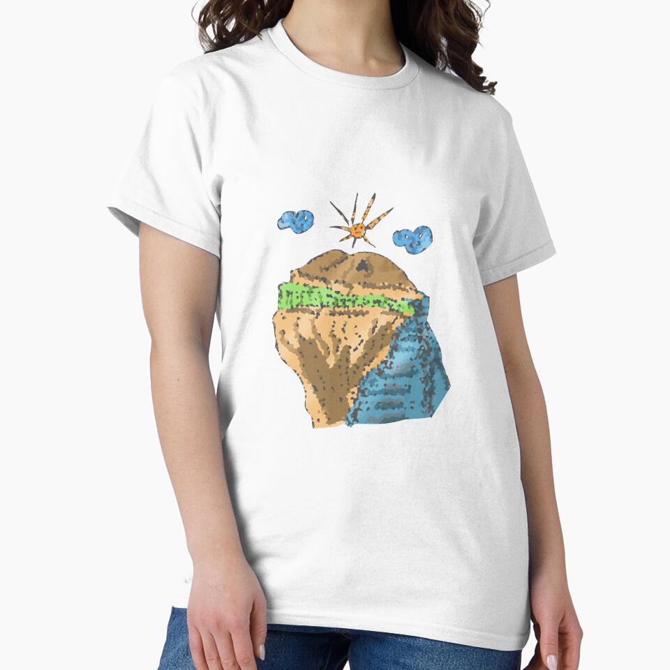 pixel mountain  sun clouds by Coffeemerc117 T-Shirts, Hoodie, Sweatshirt | BlankRebels.com (Image 2)