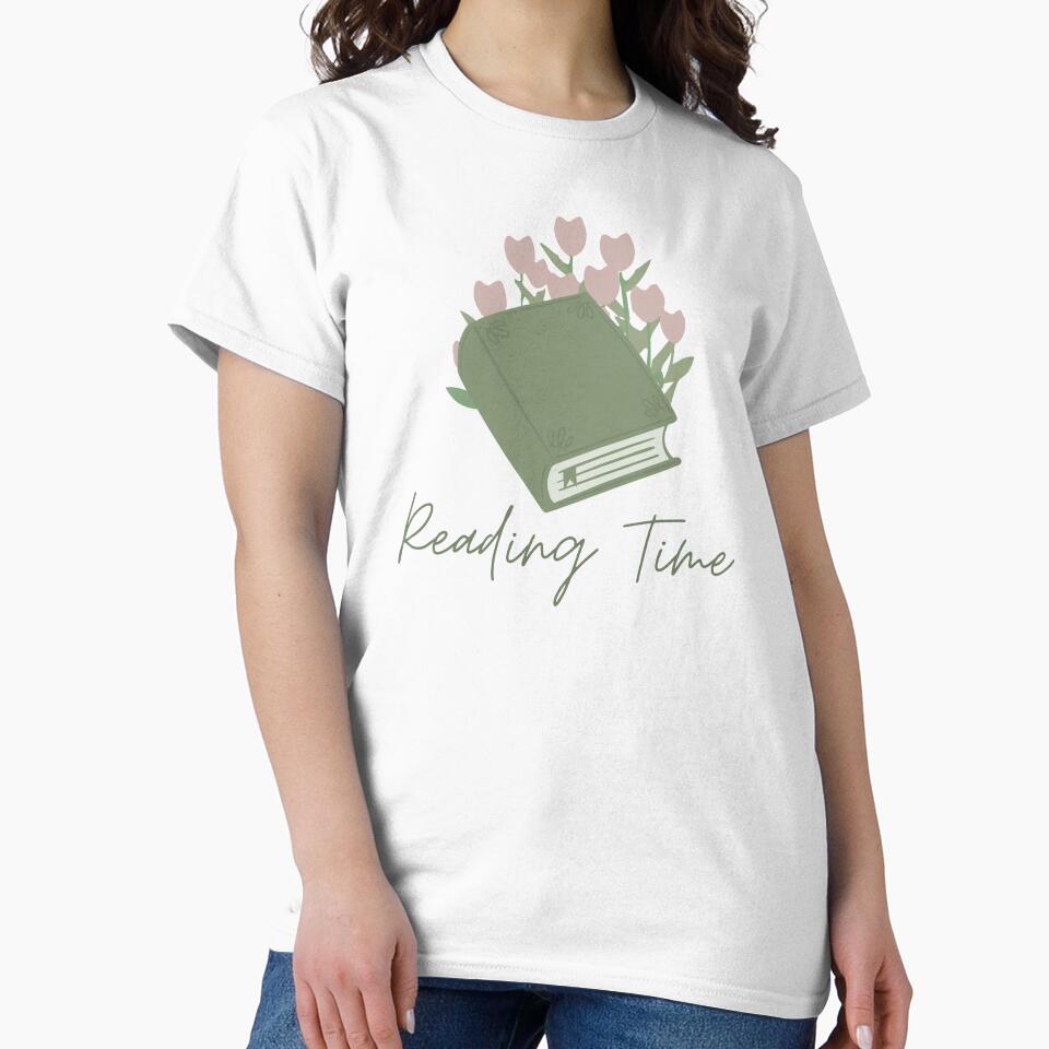 Book Aesthetic Green Reading Time by Sachithra Munasinghe T-Shirts, Hoodie, Sweatshirt | BlankRebels.com (Image 2)