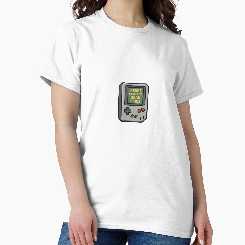 Insert Coin for Good Vibes – Retro Console Pixel Art by FerreiraLtd T-Shirts, Hoodie, Sweatshirt | BlankRebels.com (Image 2)