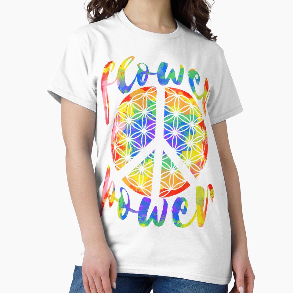 Flower Power Flower of Life Hippie Design by LuminOrb T-Shirts, Hoodie, Sweatshirt | BlankRebels.com (Image 2)
