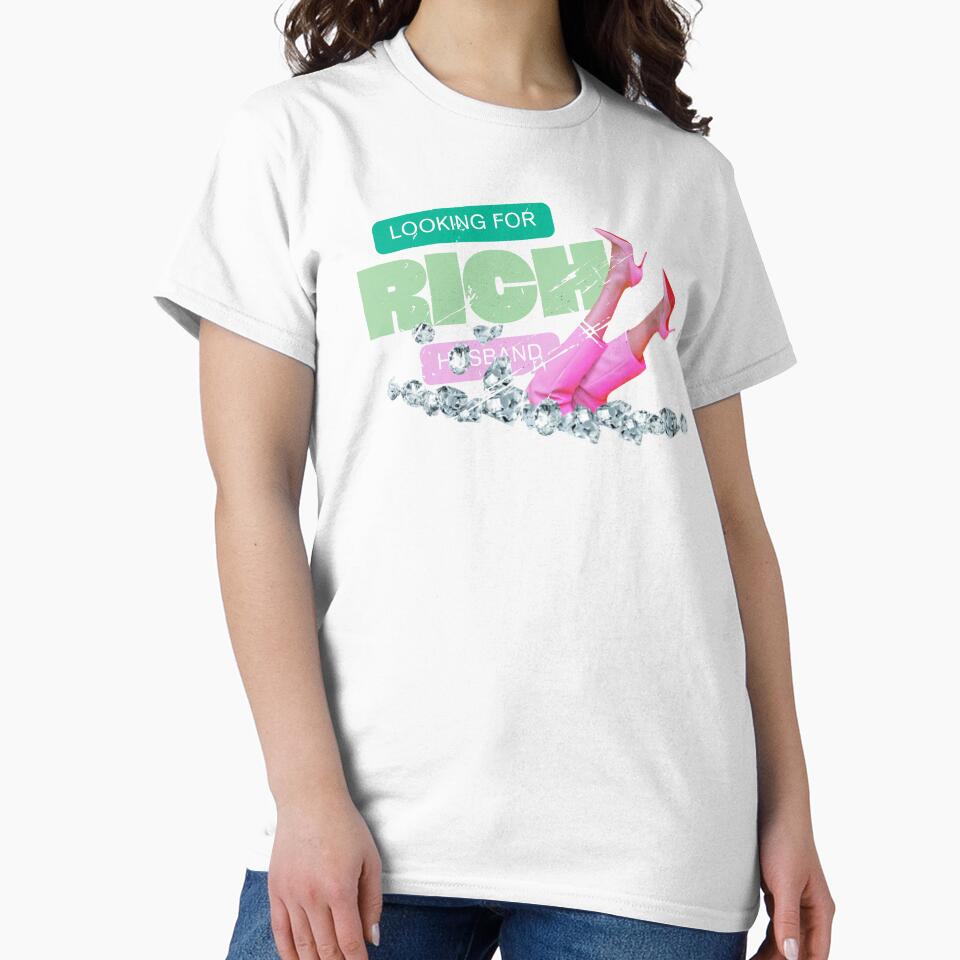 In Search Of Rich Husband - Funny Vacation Tshirts by karolina lindy Hoodie, Sweatshirt | BlankRebels.com (Image 2)