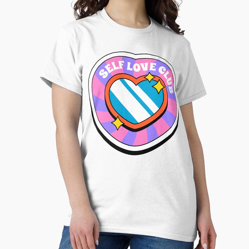 "Self Love Club" Retro Heart Sticker by thepengirl T-Shirts, Hoodie, Sweatshirt | BlankRebels.com (Image 2)