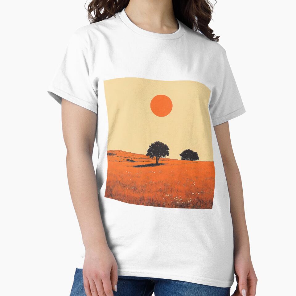 Copy of  Sunset in a grass field by Zen Lael T-Shirts, Hoodie, Sweatshirt | BlankRebels.com (Image 2)