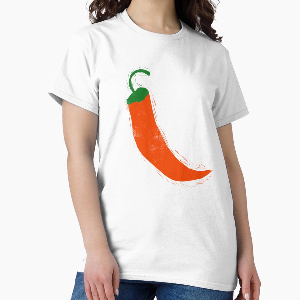 Chilli pepper block print by Kimmygowland T-Shirts, Hoodie, Sweatshirt | BlankRebels.com (Image 2)