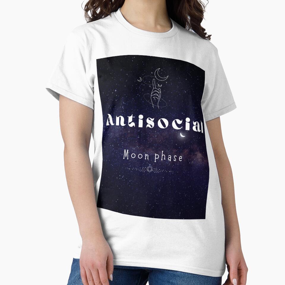 Antisocial Moon Phase – Celestial Stillness by Iccis T-Shirts, Hoodie, Sweatshirt | BlankRebels.com (Image 2)
