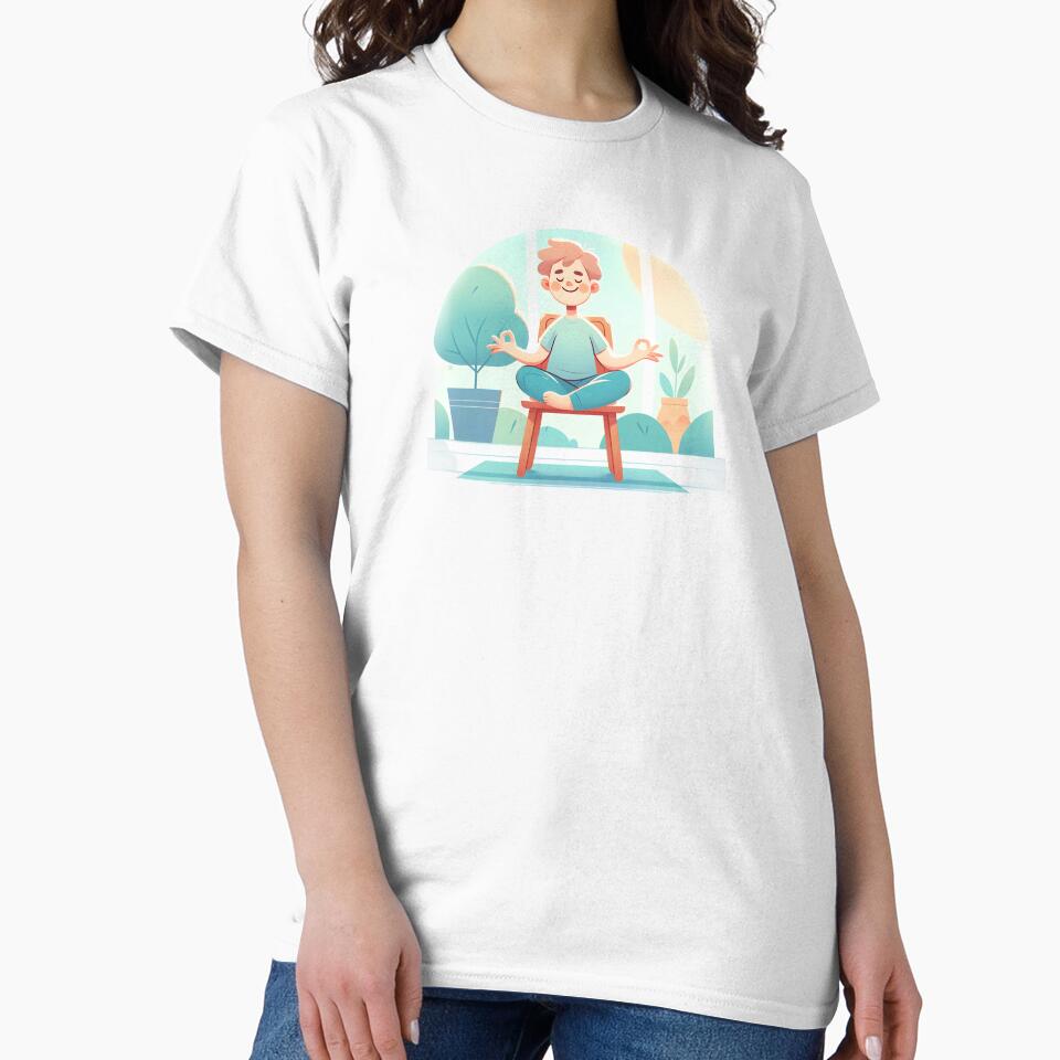 Chair Yoga Joy Funny Gifts by BadhbhArt T-Shirts, Hoodie, Sweatshirt | BlankRebels.com (Image 2)
