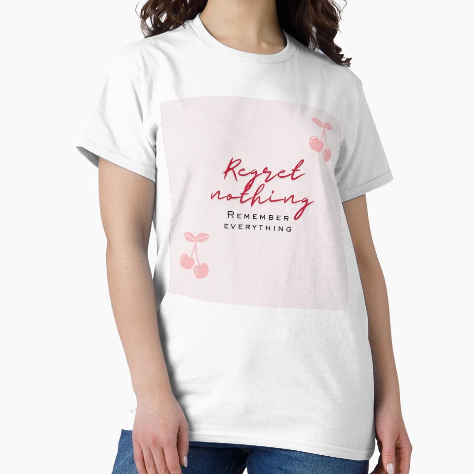 Copy of regret nothing minimalism quote design by CozyAuraco
