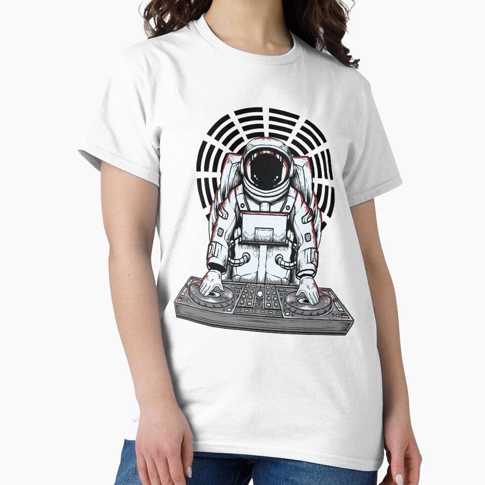 DJ Astronaut playing music in space by coffeeapparel T-Shirts, Hoodie, Sweatshirt | BlankRebels.com (Image 2)