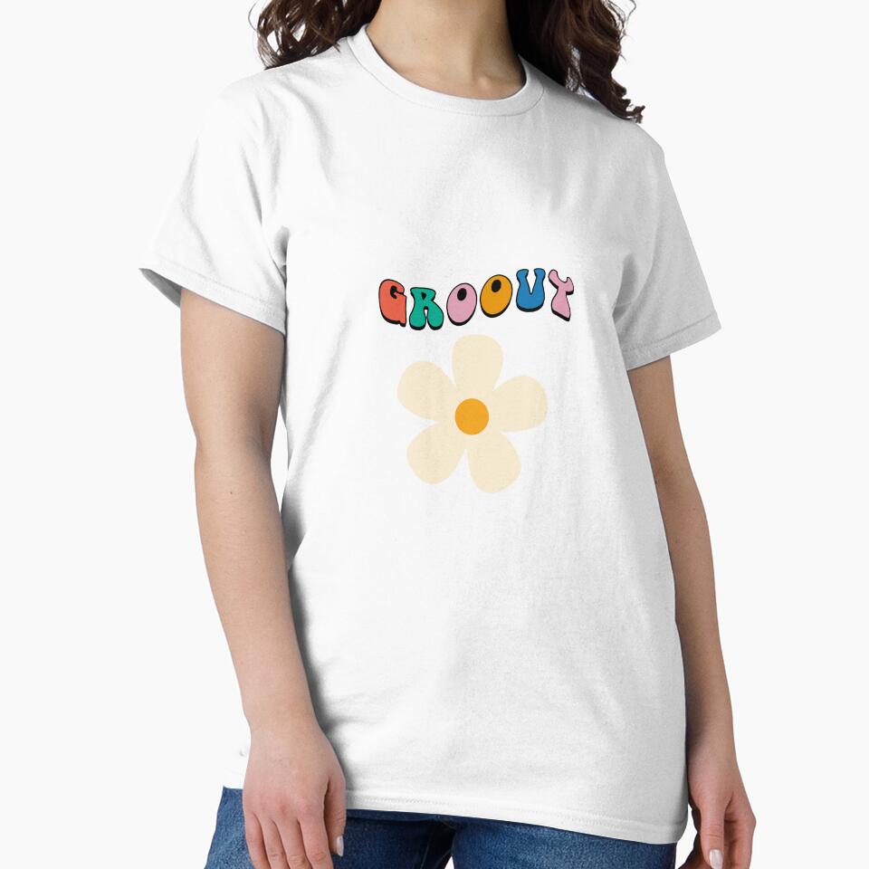 "GROOVY" Free Spirt Hippie Flower Graphic by CoolCrap- T-Shirts, Hoodie, Sweatshirt | BlankRebels.com (Image 2)