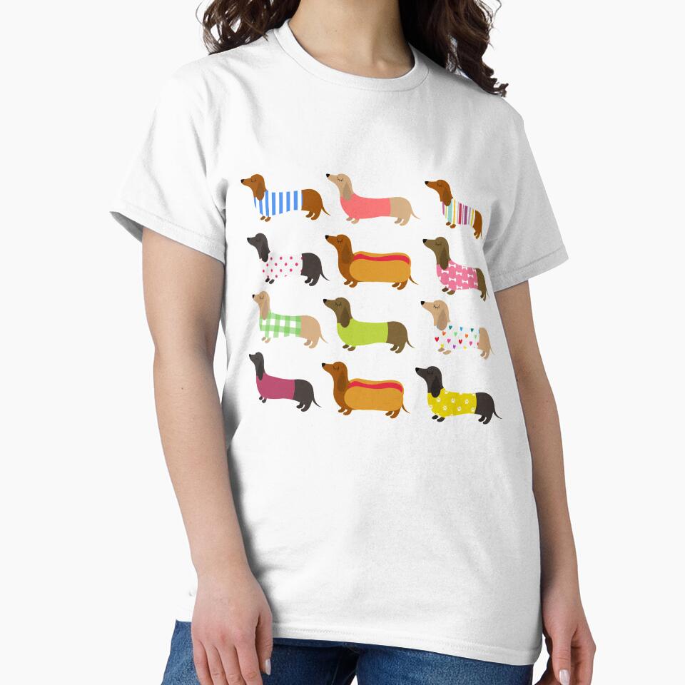 COLORFUL DACHSHUND by BONMOTSSHOP T-Shirts, Hoodie, Sweatshirt | BlankRebels.com (Image 2)