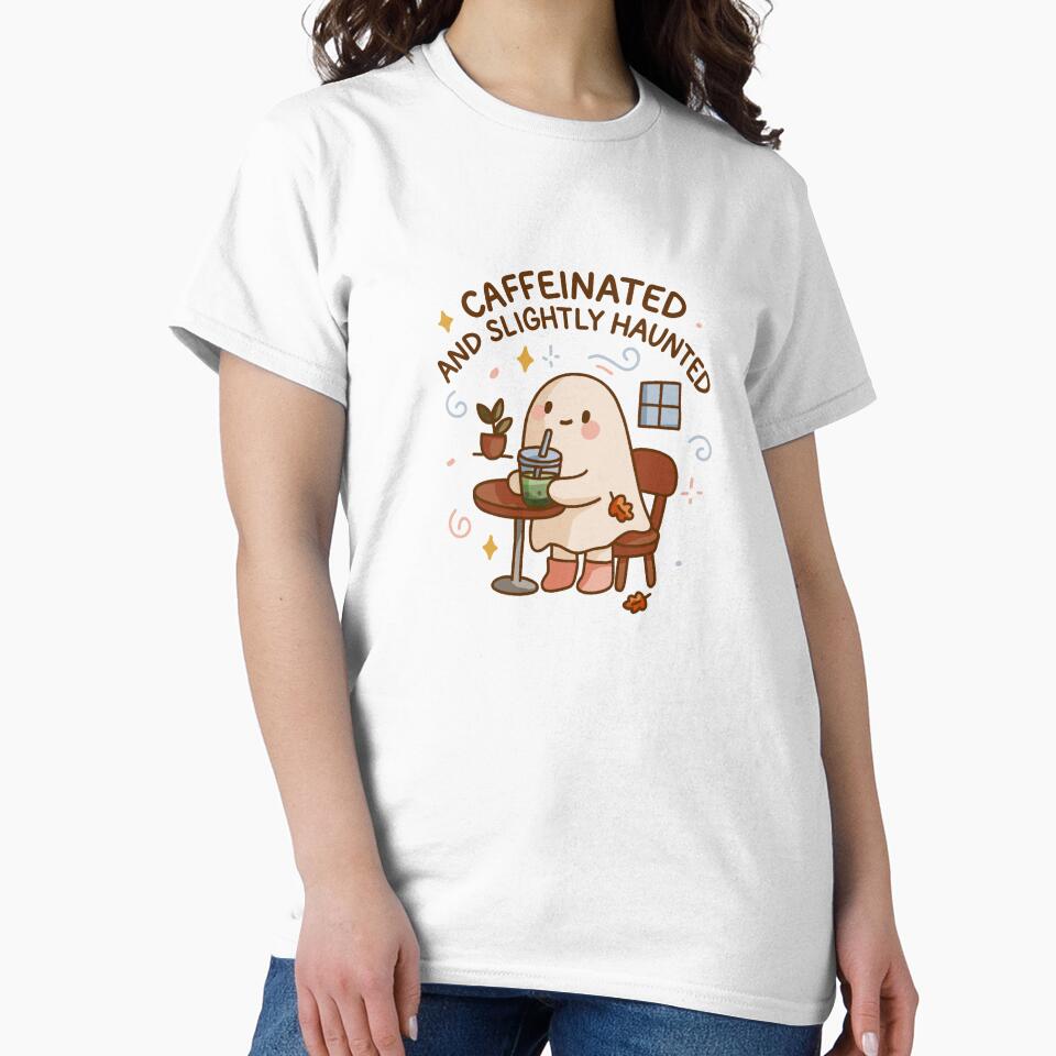 Caffeinated and Slightly Haunted – Cute Cozy Ghost with Matcha Bubble Tea | SnugbugStudios Illustration Sticker... (Image 2)