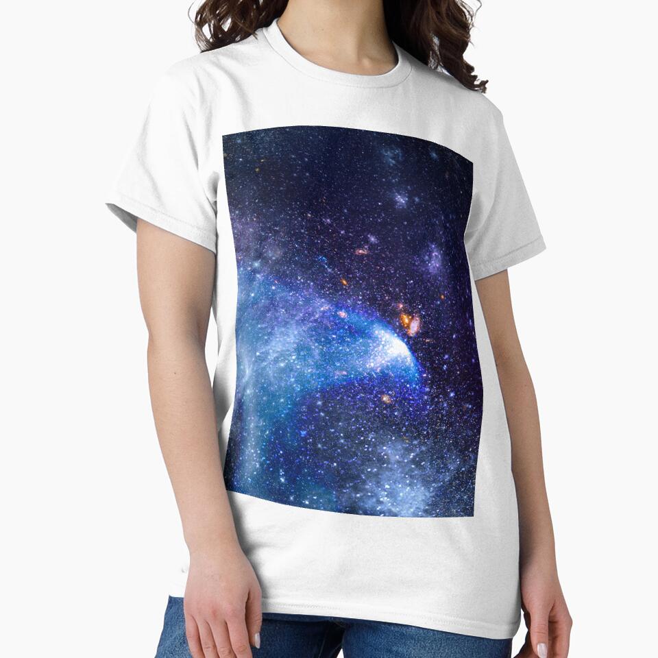 Blue Cosmic Star Galaxy by newburyboutique T-Shirts, Hoodie, Sweatshirt | BlankRebels.com (Image 2)