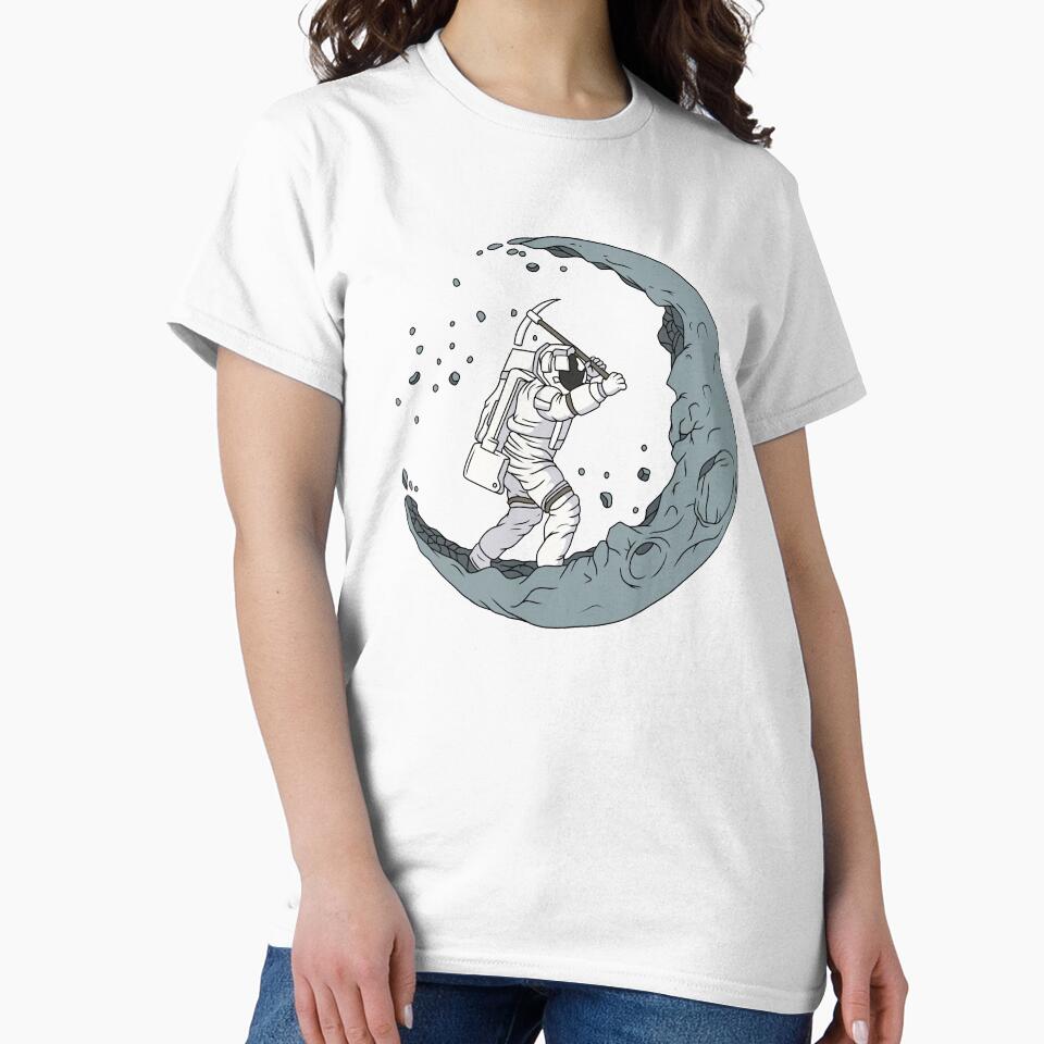 Astronaut Moon Digger by jijithedesigner T-Shirts, Hoodie, Sweatshirt | BlankRebels.com (Image 2)