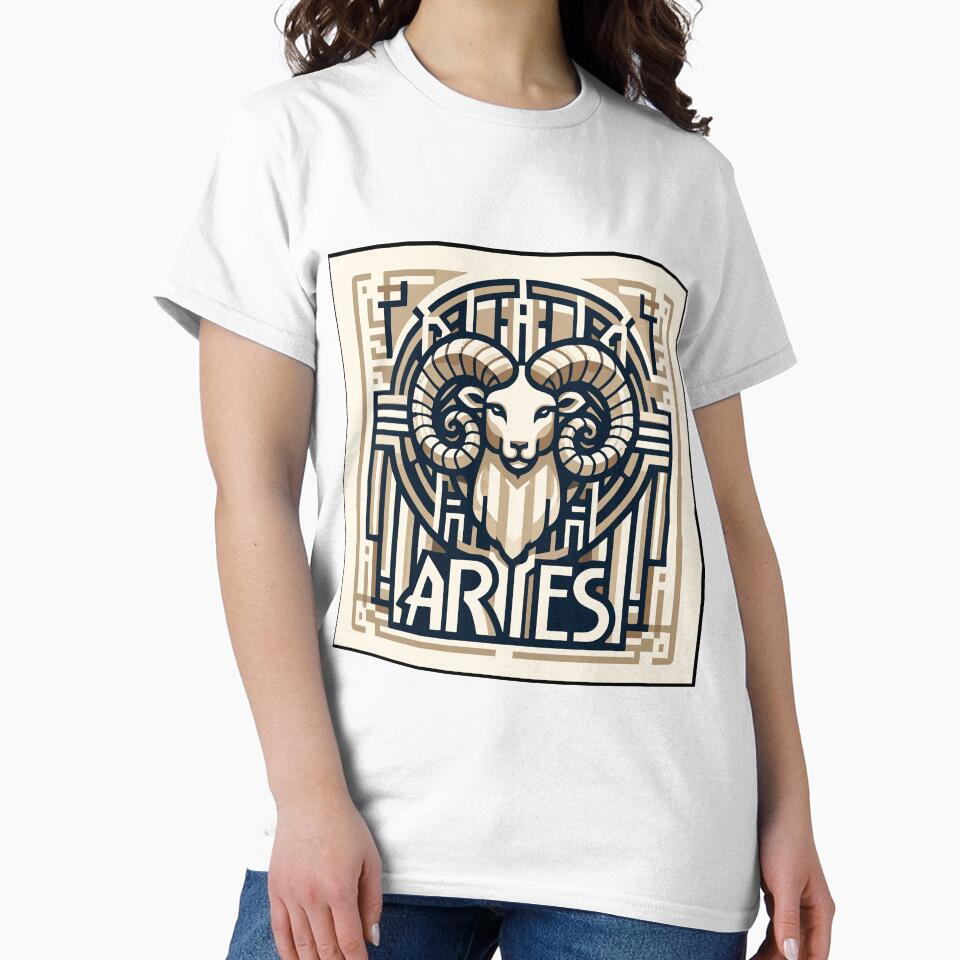 Aries Art Deco retro sticker by IndyJoe Designs T-Shirts, Hoodie, Sweatshirt | BlankRebels.com (Image 2)