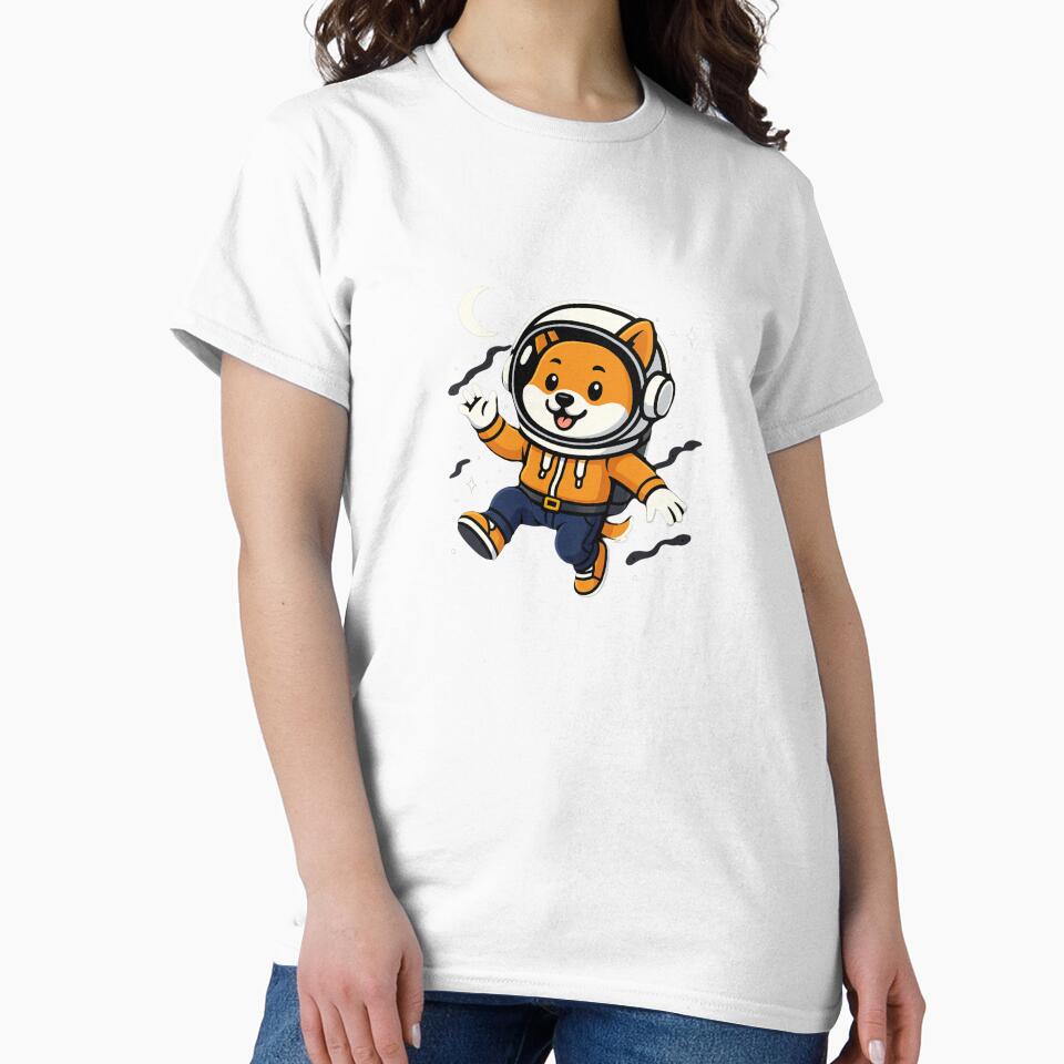 Floki Inu - The Jumping Astronaut Inu by DigitaledbyTailor T-Shirts, Hoodie, Sweatshirt | BlankRebels.com (Image 2)