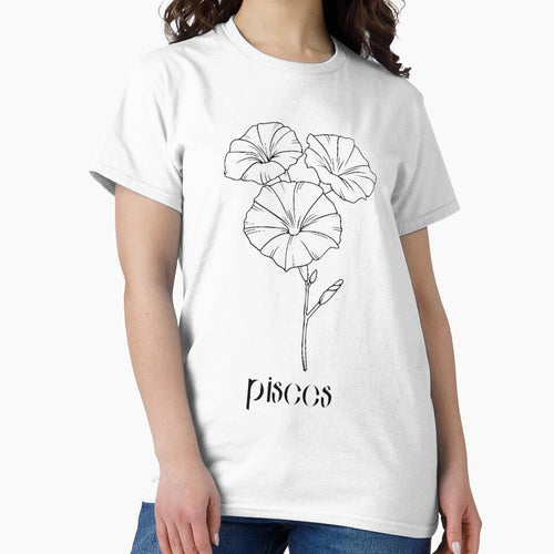 ''pisces'' black and white flower by Uylia7 T-Shirts, Hoodie, Sweatshirt | BlankRebels.com (Image 2)