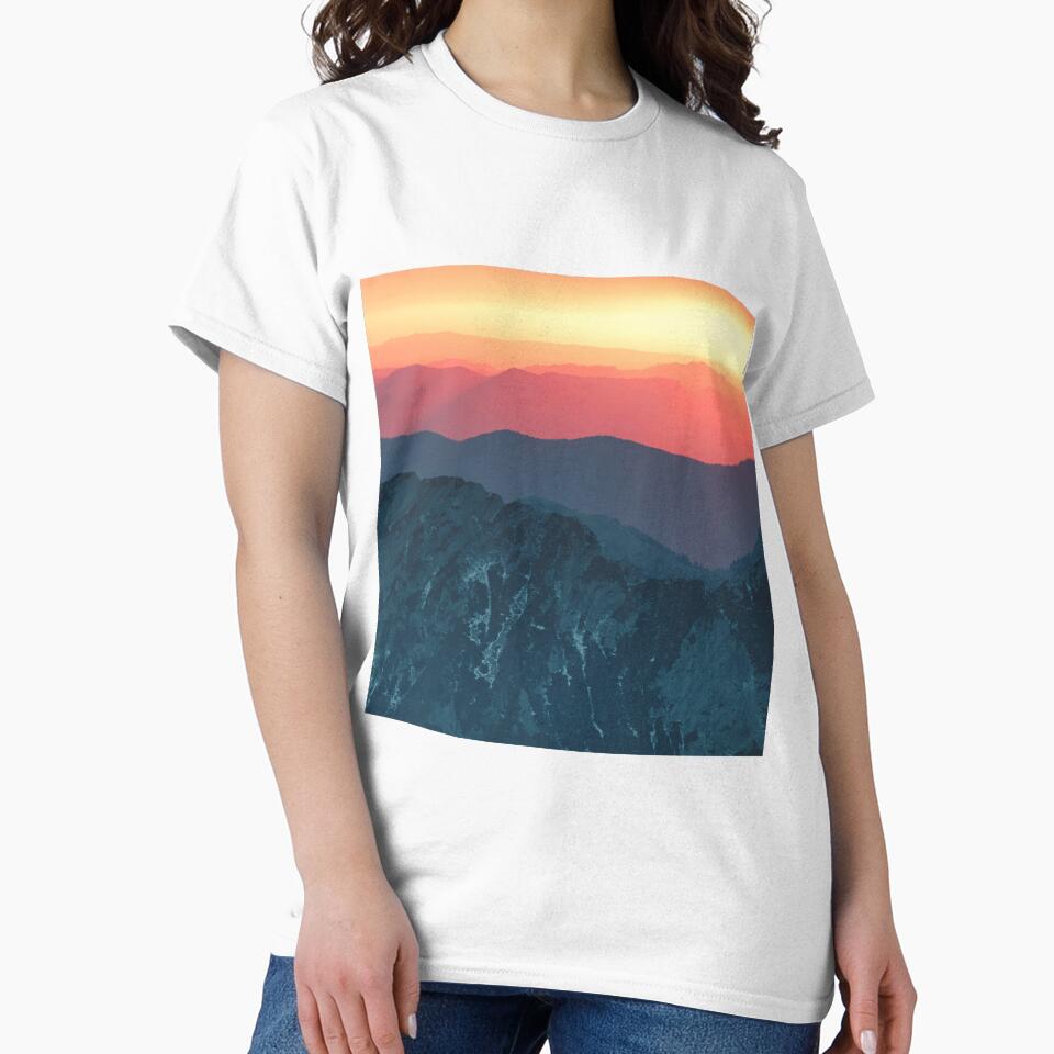 Sunset and The Mountains, Adventure is Calling, Cool Outdoors Art by Nature-Arts T-Shirts, Hoodie, Sweatshirt (Image 2)
