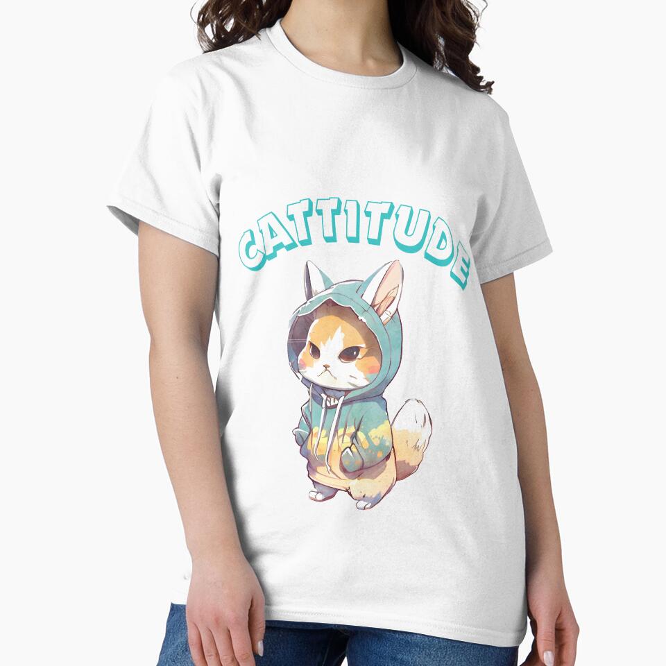 Cattitude – Hoodie Cat Vibes by GoldPerl