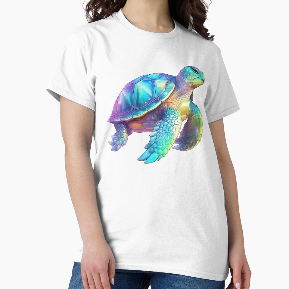 Vivid Painterly Turtle by UtterlyCutterly T-Shirts, Hoodie, Sweatshirt | BlankRebels.com (Image 2)