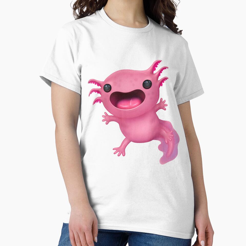 Adorable kawaii Axolotl by Omar-Ero T-Shirts, Hoodie, Sweatshirt | BlankRebels.com (Image 2)