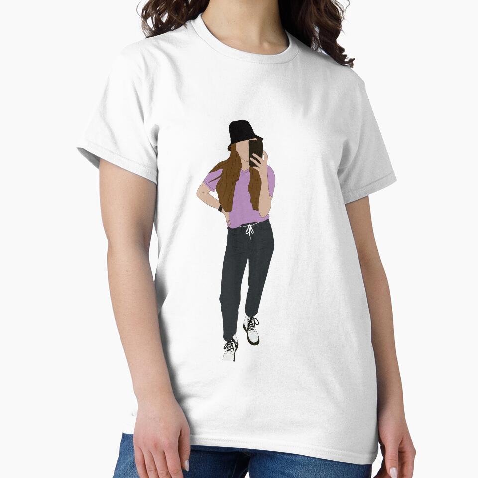 tumblr girl digital outline by robinverheul T-Shirts, Hoodie, Sweatshirt | BlankRebels.com (Image 2)
