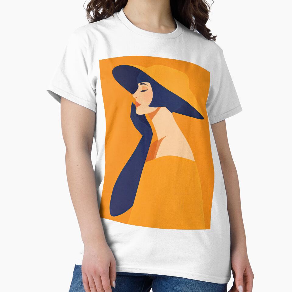 Modern Elegance – Orange & Navy by ForeverPrintsOK