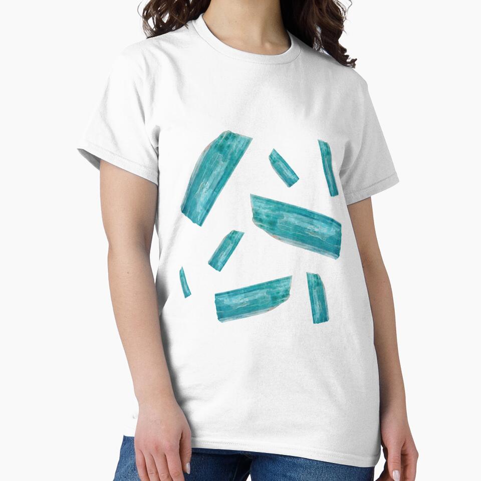 Aquamarine Blue Crystal Pattern by EnchantedInn T-Shirts, Hoodie, Sweatshirt | BlankRebels.com (Image 2)