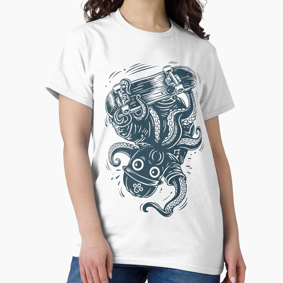 Octo Skater by TeeCodes T-Shirts, Hoodie, Sweatshirt | BlankRebels.com (Image 2)