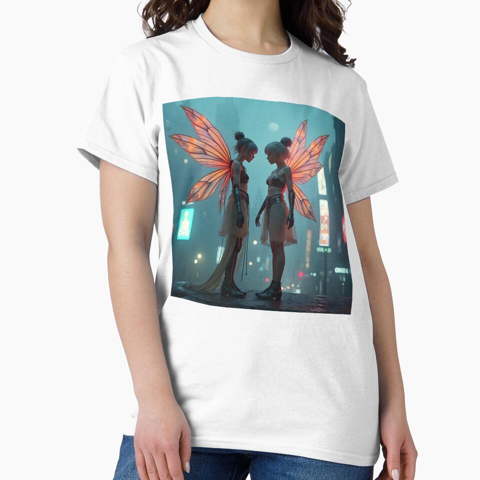 Cyberpunk Fairies in the City by vividcrucibledesigns T-Shirts, Hoodie, Sweatshirt | BlankRebels.com (Image 2)