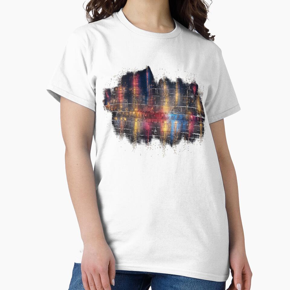 Glitch Art Urban Skyline by xavier-explore T-Shirts, Hoodie, Sweatshirt | BlankRebels.com (Image 2)