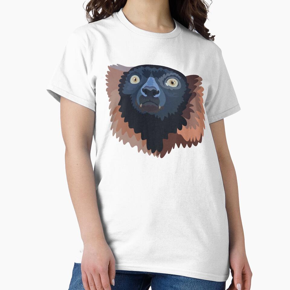 R is Red Ruffed Lemur,Red Ruffed Lemur Illustration – Vibrant Primate Art for Wildlife and Nature Lovers by... (Image 2)